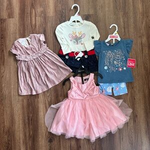 NWT Infant Girl Holiday Clothes Bundle, Size 12 Months